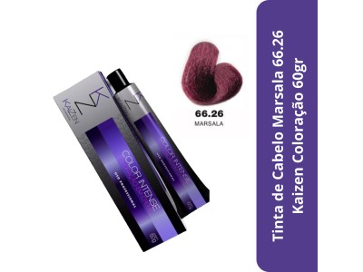Tinta de Cabelo Marsala 66.26 Kaizen Coloração 60gr