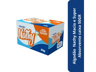 Algodão  Nathy Macio e Super Absorvente caixa 50GR