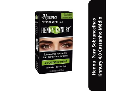Henna Para Sobrancelha Knnury 4.0 Castanho Medio