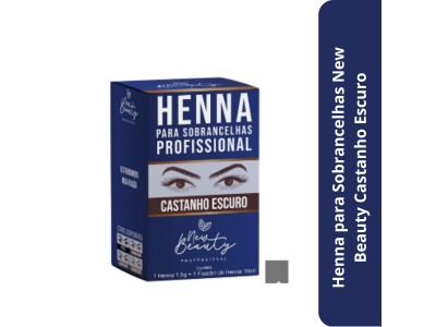 Henna para Sobrancelhas New Beauty Castanho Escuro