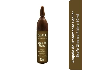 Ampola de Tratamento Capilar  Skafe Óleo de Ricino 10ml