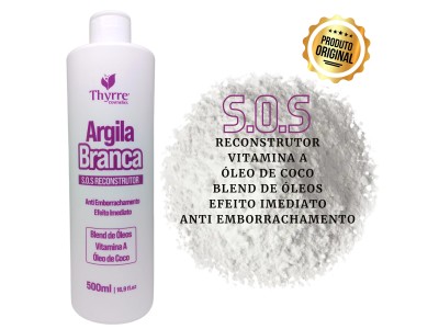 Argila Branca SOS Reconstrutor Thyrre 500ml