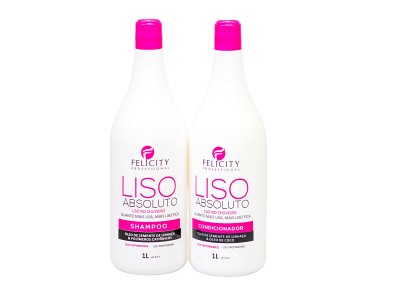 Kit Shampoo e condicionador Liso Absoluto Felicity 2x1L