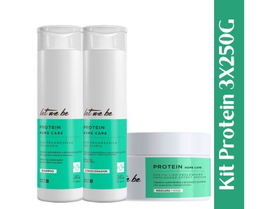 Kit Protein Home Care Pós Progressiva Let me be 3x240g