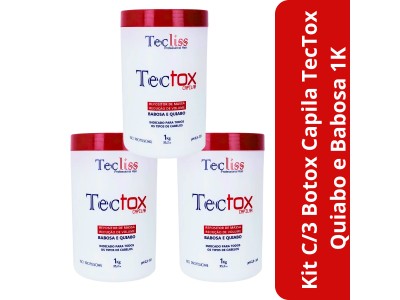 Kit C/3 Btox Capilar Quiabo e Babosa Tectox Tec Liss 3x1K