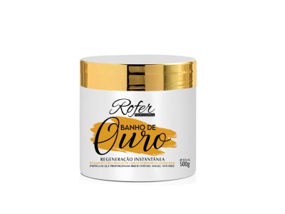 Máscara Restauradora Capilar Banho de Ouro 500g Rofer