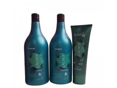 Kit Cachos Shamp+Cond+Leave-in 3 Passos  Onixx Brasil