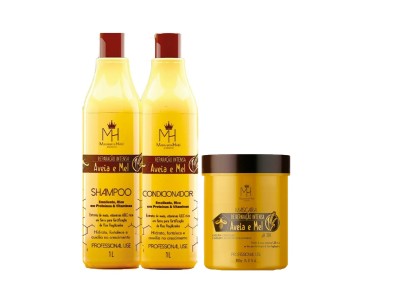 Kit Shampoo, Cond e Mascara 3x1L Aveia e Mel Maranata