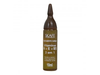 Ampola de Tratamento Capilar  Skafe Vitaminas 3 em 1 - A+E+B5 10ml
