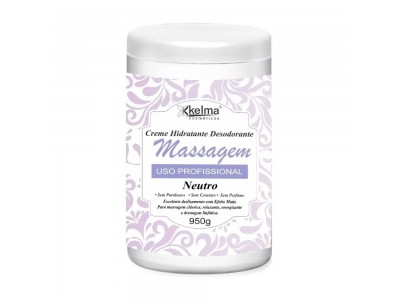 Creme Hidratante Kelma Desodorante para Massagem Corporal Neutro 950g