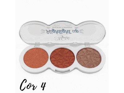 Paleta Trio 3 Tons Iluminador Highlight Up MyLife Cor 04