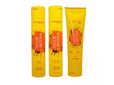 Kit Color Biotina Shamp+Cond+Leave-in Onixx Brasil