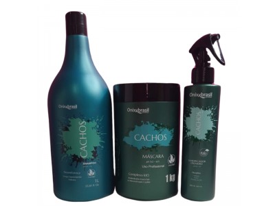 Kit Cachos Shamp+Masc+Fluido 3 Passos  Onixx Brasil
