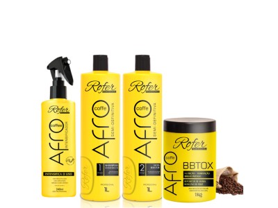 Kit Semi Definitiva + Intensificador + BBTOX 1k Afro Coffee