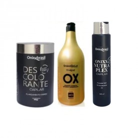 Kit Pó Descolorante + Ox 40 + Plex Onixxbrasil