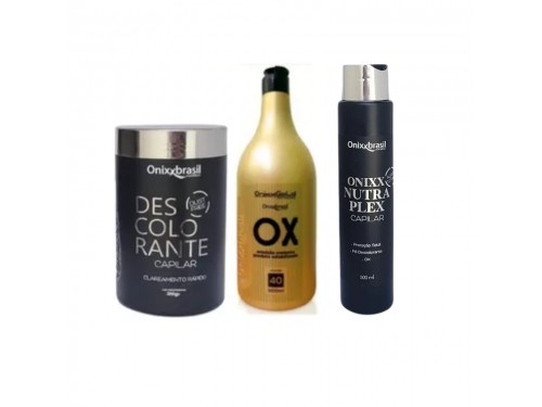 Kit Pó Descolorante + Ox 40 + Plex Onixxbrasil
